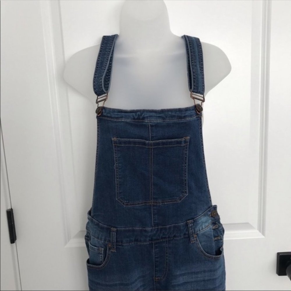 Enjean Dark Wash Denim Overalls - Picture 5 of 6